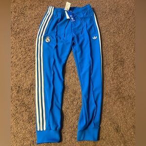 Adidas Real Madrid Terrace Icons Track Pants Blue Size Medium JN3057
